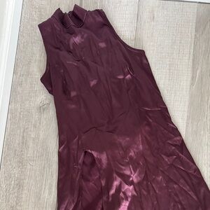 Balera Burgundy Satin Dance Costume
